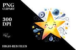 Whimsical Smiling Star PNG Product Image 2