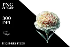 Carnation with Golden Insertions, Transparent PNG Product Image 2