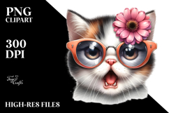 Angry Cat with Sunglasses, Transparent PNG Product Image 2