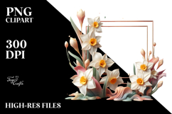Glossy Narcissus Material Flower PNG Product Image 2