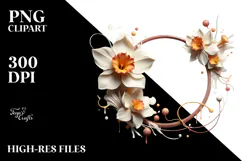 Abstract Glossy Narcissus PNG Product Image 2