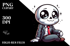 Fancy Skull in Suit, Transparent PNG Product Image 2