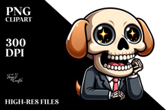Silly Skull with Tongue-Out Face PNG Product Image 2