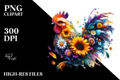 Vibrant Chicken Sunflower PNG Product Image 3