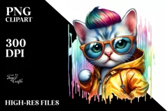 Cute Baby Cat Dancing PNG Product Image 1