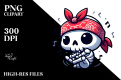 Dancing Animal Skull with Bandana, Trending PNG Product Image 2