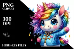 Joyful Baby Unicorn, PNG Product Image 1