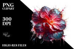 Abstract Glossy Begonia Watercolor Splash Product Image 3