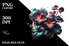 Abstract Glossy Watercolor Splash Sticker Clipart Product Image 2