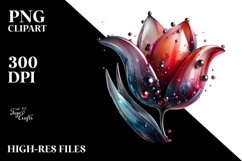 Abstract Glossy Tulip | Sublimation | Clipart Product Image 1