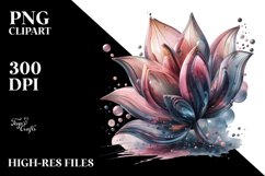 Abstract y Tulip Watercolor Splash | Clipart Product Image 3