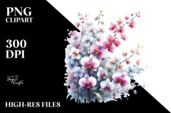Vibrant Orchid Watercolor Abstract | Clipart Product Image 2