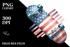Rusted Skateboard with Flag, 20 oz Tumbler PNG Product Image 2
