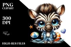 Baby Zebra for Beach, PNG Product Image 2