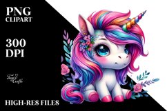 Unicorn Christmas Sublimation|Clipart Product Image 3