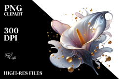 Abstract Calla Lily, Watercolor PNG Product Image 2