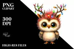 a Cute Watercolor Owl PNG Product Image 1