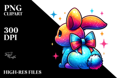 bunny with Gliterry Bow PNG Product Image 2