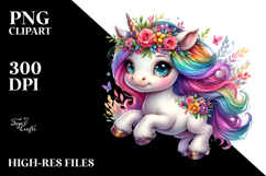 cute baby unicorn running Product Image 2
