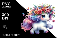 cute baby unicorn running Product Image 2