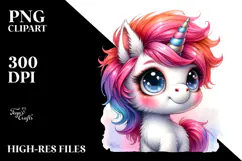 Cute Baby Unicorn PNG Product Image 2
