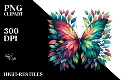 Abstract Vibrant Butterfly PNG Product Image 1