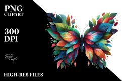 Abstract Vibrant Butterfly PNG Product Image 3