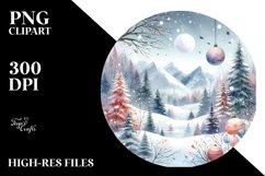 Pastel Winter Christmas Image with Large Text Product Image 2