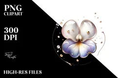 Abstract Glossy Sweet Pea PNG Product Image 2
