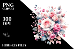 Colorful Abstract Floral Frame PNG Product Image 2