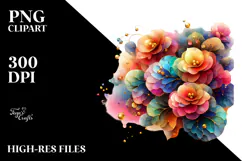 Colorful Shiny Begonia PNG Product Image 2