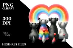 Rainbow Cute Miniature Schnauzer PNG Product Image 2