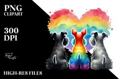 Rainbow Cute Miniature Schnauzer PNG Product Image 2