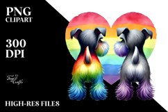 Rainbow Cute Miniature Schnauzer PNG Product Image 2