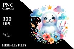 Baby Ringed Seal Stars Clouds Product Image 3