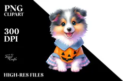 Expressive Collie, Pastel Baby Watercolor PNG Product Image 2