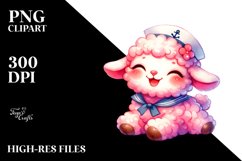 Adorable Baby Lamb Sailor, Transparent PNG Product Image 2