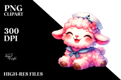 Adorable Baby Lamb Sailor, Transparent PNG Product Image 2
