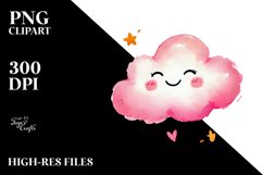 Pinkish Smiling Cloud PNG Product Image 2