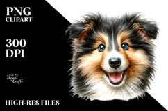 Watercolor Baby Collie Transparent PNG Product Image 2