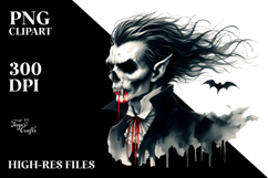 Simplistic Halloween Vampire Skull Pinocchio PNG Product Image 2