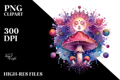 n magical celestial mushroom white background Product Image 2