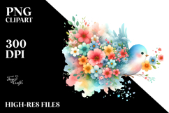 Colorful Bird Spring PNG Product Image 2