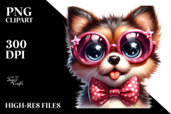 Ridiculously Cute Cartoon with Oversized Sunglasses PNG Product Image 2