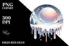 Winter Scene with 3D Profile, PNG Product Image 2