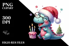 Dumb Unicorn with Santa Hat PNG Product Image 2
