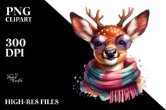 Funny Cute Deer Smiling Clipart Product Image 3