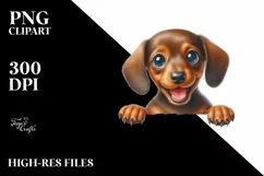 Funny Small Baby Dachshund | Sublimation | Clipart Product Image 1