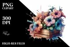 Abstract Wooden Petunia PNG Product Image 7