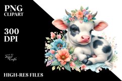 Artistic Cow Clipart Product Image 1